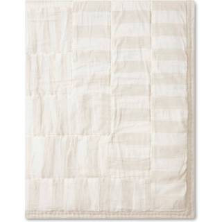 Lexington Quilted Linen Blend Sengetæppe White/Putty 260x240 cm