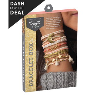 Craft Crush Armb?nd Making Kit (Gold) - Venskabsarmb?nd Makering Kit - DIY Craft & Jewelry Making Kit til b?rn Teenagere Tweens & Voksne - G?r 8
