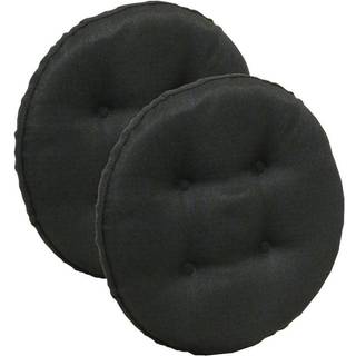 Klear Vu Omega Gripper Non-Slip Tufted Round Barstool Pushion til spisestuer Caf?er barer og restauranter 14 Midnight 2 Pack