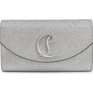 Christian Louboutin Loubi54 glitter leather clutch - metallic - One Size