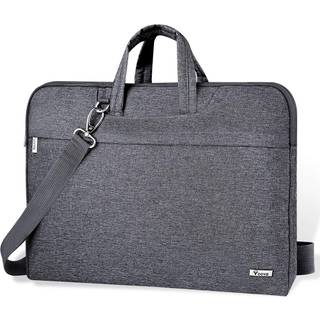 Voova Laptop Bag 17 17,3 tommer vandafvisende b?rbar ?rme med skulderstropper og h?ndtag computertilf?lde Slim dokumentmappe kompatibel med 17-18