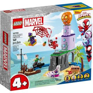 Lego Marvel Team Spidey p? Green Goblins fyrt?rn 10790 leget?j til b?rn i alderen 4+ med piratskibsvrag Miles Morales Minifigure & More Spidey og
