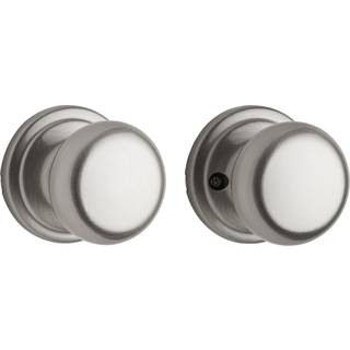 Kwikset Hancock Interior Passage Door Knob Håndtag til skab og gangdøre, der ikke er låst doorknob i satin nikkel med mikrobanbeskyttelse
