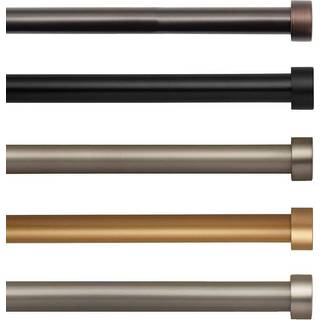 Elrene Home Fashions Serena Single Curtain Rod til gardiner og gardiner med moderne cap finials 1 -tommer diameter 28 """" - 48 """" Justerbar stang