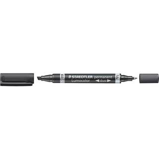 Staedtler Lumocolor Duo Marker Perm F M Sort 1/Bk