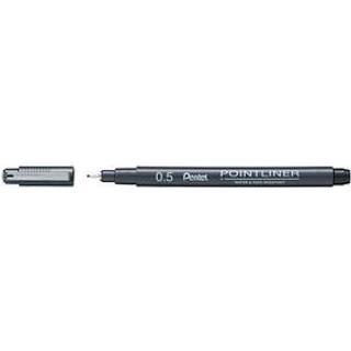 12 x Pentel S20P fineliner 0,5mm sort