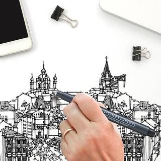 12 x Pentel S20P fineliner 0,05mm sort