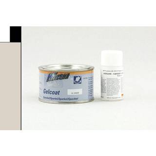 Gelcoatspartel FiberFix, lagergrå (J8003 / N2101), 100 gram + 10 gram hærder + blandingskop + omrører
