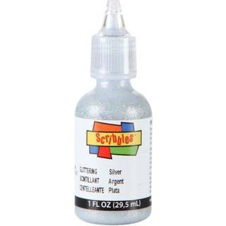 Skribler 54305 3D stofmaling glitter-glitrende s?lv