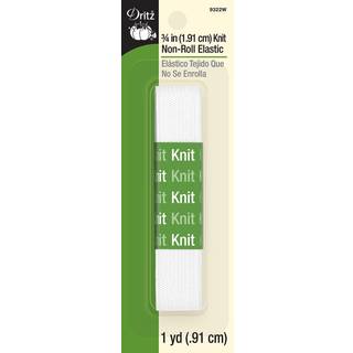 DRITZ 9322W Ikke-rulle strik elastisk 3/4-tommer x 1-yard hvid