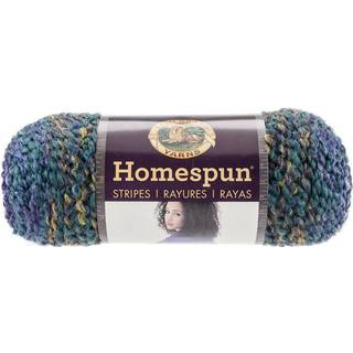 Lion Brand Homespun 790-236B Celestial Stripes Indhold: 98% akryl, 2% polyester Vægt/længde: 170 g = ca. 169 meter Anbefalede pinde: 6.00 mm Strikkefasthed: 10 x 10 cm = 14 m x 20p Vask: Maskinvask 40°C.