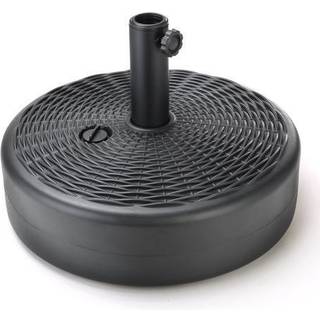 Hjemmezone Living 40 lb Rund Fyldbar Patio Paraply Base Stand 18in Pole Holder Vand Sand passer til poler op til 1,9in (48 mm) Diameter UV Resist