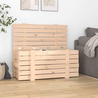 opbevaringskasse 91x40,5x42 cm massivt fyrretræ