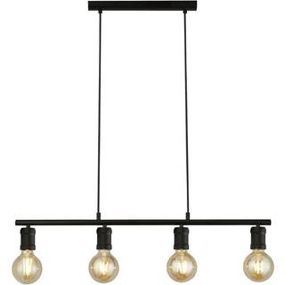 Dance hængelampe, 4 lyskilder, sort, metal, E27, 80 cm lang