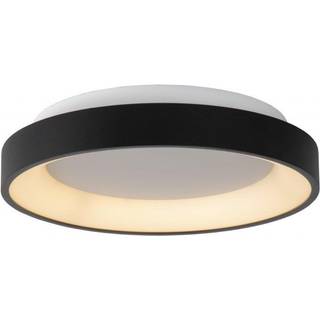 Vidal LED loftlampe, sort, Ø 28 cm, dæmpbar, akryl