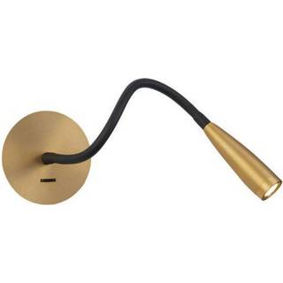 LED-læselampe H63 med fleksibel arm, mat messing