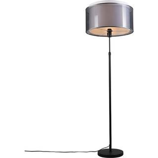 Gulvlampe sort med sort/hvid skærm 47 cm justerbar - Parte