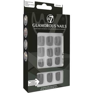 W7 Glamorous Nails Jet Black - 24 stk