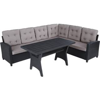 Polyrattan loungesæt Catania - sort