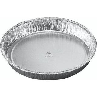 Aluminiumsform rund med kant 600ml Ø195 x 25mm sort-sølv