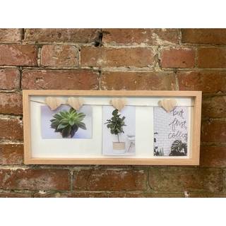 Fire hjerte-pinde 4x6" fotoramme