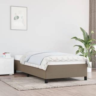 sengeramme uden madras 90x200 cm stof gråbrun