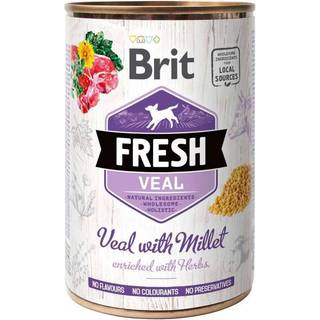 Brit Fresh vådfoder kalvekød m. hirse - 400 g.