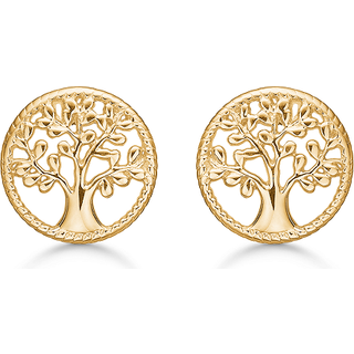Støvring Design - ørestikkere - Livets Træ 12 mm - forgyldt