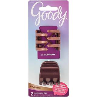 Goody Mini Claw Clips Color Collection - 2 -Pack Brunette - Fantastisk til let at tr?kke dit h?r op - Smertefrit h?rtilbeh?r til kvindelige m?nd