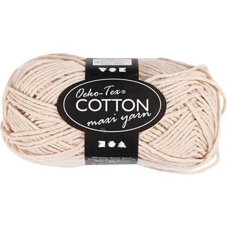 Højkvalitets Bomuldsgarn 8/8 - Sand, 50g