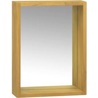 spejlskab 30x10x40 cm massivt teaktræ
