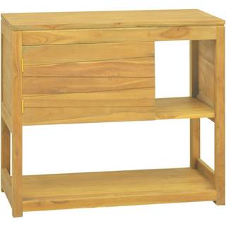 badeværelsesskab 85x40x75 cm massivt teaktræ