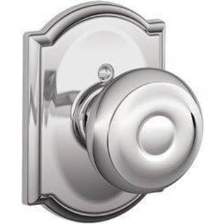 Schlage Georgian Knob med Camelot trim ikke-drejende lås Bright Chrome (F170 Geo 625 Cam)