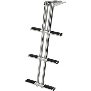 Teleskopisk dykkerstige, rustfrit stål, 3 trin, 87 cm, 35 cm
