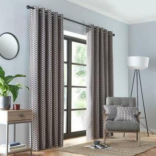 Fusion Fusion Grey Prado Eyelet Curtains