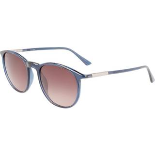 Calvin Klein Unisex CK22537S 438 Solbriller Injiceret Blå Brun Rund Skygge