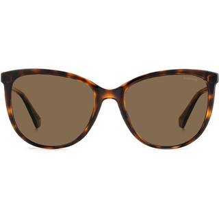 Polaroid Kvinde PLD 4138/S 086/SP Solbriller Plast Havana Brun Cat Eye Polariseret