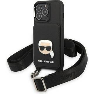 Karl Lagerfeld iPhone 13 Pro / 13 Hardcase Saffiano Metal Karl Head