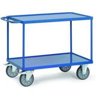 Stål Rullebord 2 etager med kant  - 500 kg - 850x500 mm