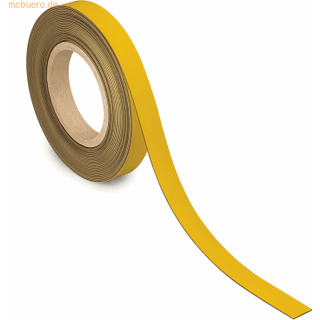 Magnetbånd magnetisk og skrivbart 20mmx10meter gul