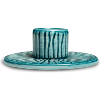 Mateus Stripes Lysestage 8 Cm - Lysestager Keramik Ocean - EOC08ST