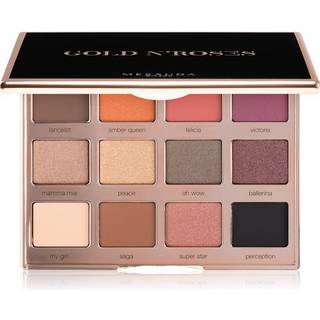 Mesauda Milano Gold N&#39;Roses Øjenskygge palette 12x1,2 g - 12x1,2 g