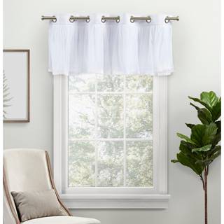 Eksklusivt Catarina Layered Room Darkering Blackout og Sheer Grommet Top Valance 52 """" X18 """" Vinter