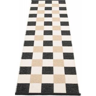 Pappelina Pix Tæppe / Vanilje / Beige 70x300 Cm - Mønstrede tæpper Pvc Sort - PIX730