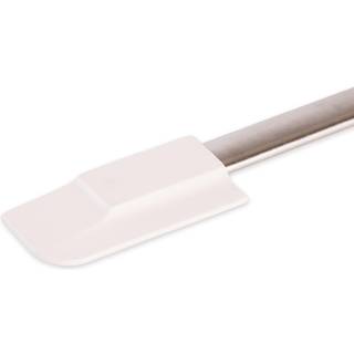 RSVP International Endurance Kitchen Tool Tool Collection Silicone Spatel Rustfrit st?l h?ndtag 9.5x1.4 """" Hvid