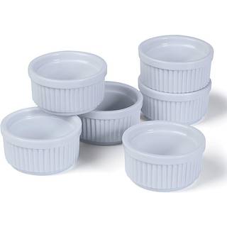 Prepworks af progressiv porcelænstabling Ramekins-sæt af 6 til bagebage crme brulee retter souffle flan pan sauce custard budding kopper dyppende
