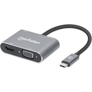 MANHATTAN MH USB-C to HDMI/VGA 4-in-1 Docking Converter with Power Del