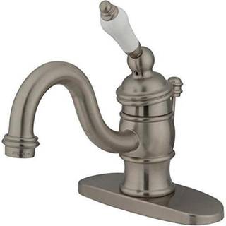 Kingston Brass KB3408PL VICTORIAN 4 """" CentreSet Single Handle Badev?relse Faucet B?rstet nikkel