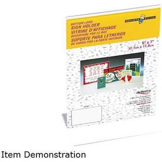 Deflecto 69101 Stand Up Sign Holder bundbelastning 5-tommer x7-tommer klar