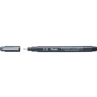 12 x Pentel S20P fineliner 0,8mm sort